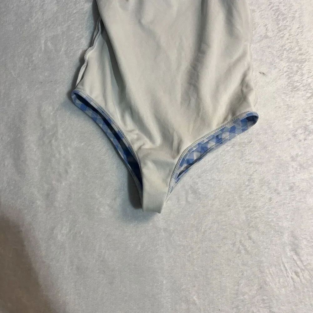 Tommy Bahama‎ Bathing Suit Girls Size 7 One Piece Floral Plaid Ruffles Swim Suit